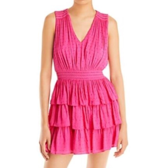 AQUA Ruffled Smocked Mini Dress - Exclusive - Picture 1 of 3